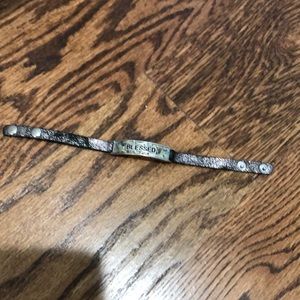 Blessed leather bracelet